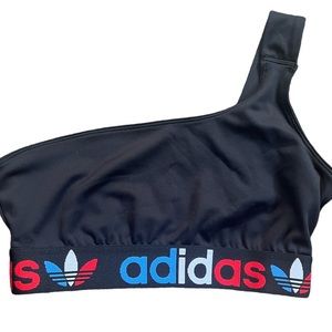 ADIDAS ORIGINALS WOMENS TRICOLOR STRAP TREFOIL SHOULDER TOP small